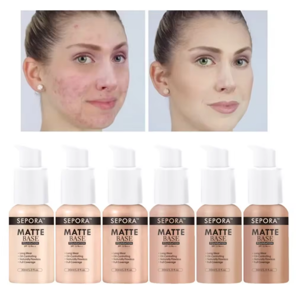 Waterproof Liquid Foundation – Matte, Long-Lasting Coverage - Image 5