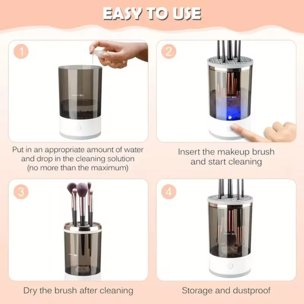 USB Makeup Brush Cleaner – Fast & Portable Cleaning - Image 4