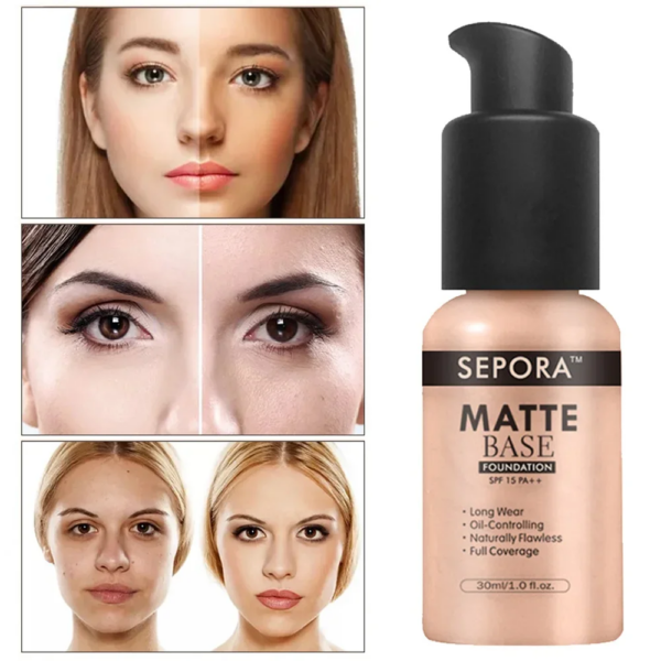 Waterproof Liquid Foundation – Matte, Long-Lasting Coverage - Image 4