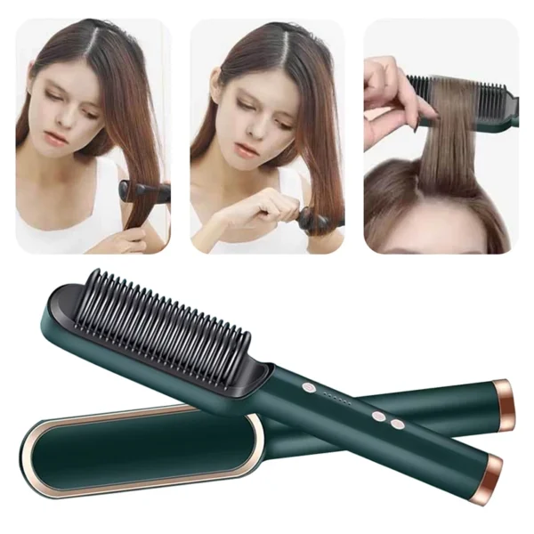 2-In-1 Hair Straightener & Comb – Fast Heat, Portable - Image 6