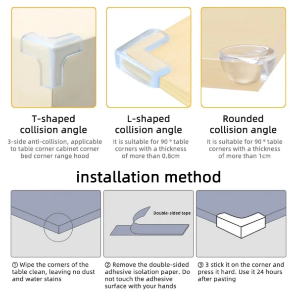 Silicone Table Corner Protectors – Safe & Transparent Edge Guards - Image 2